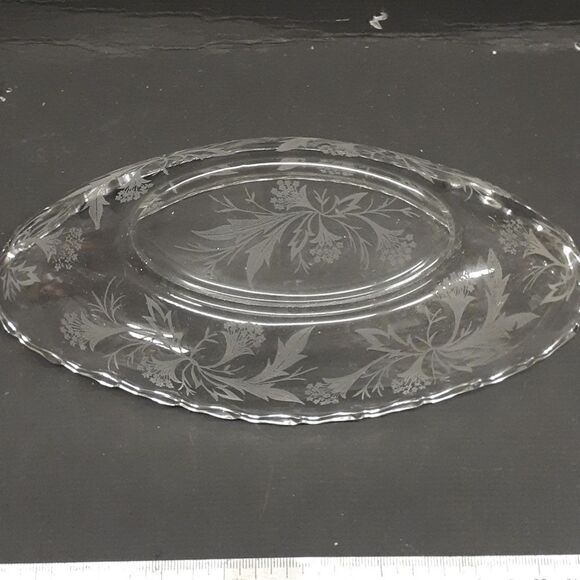 4 pc. bundle Fostoria Cambridge etched crystal creamer sugar, pitcher, dish - Picture 14 of 15